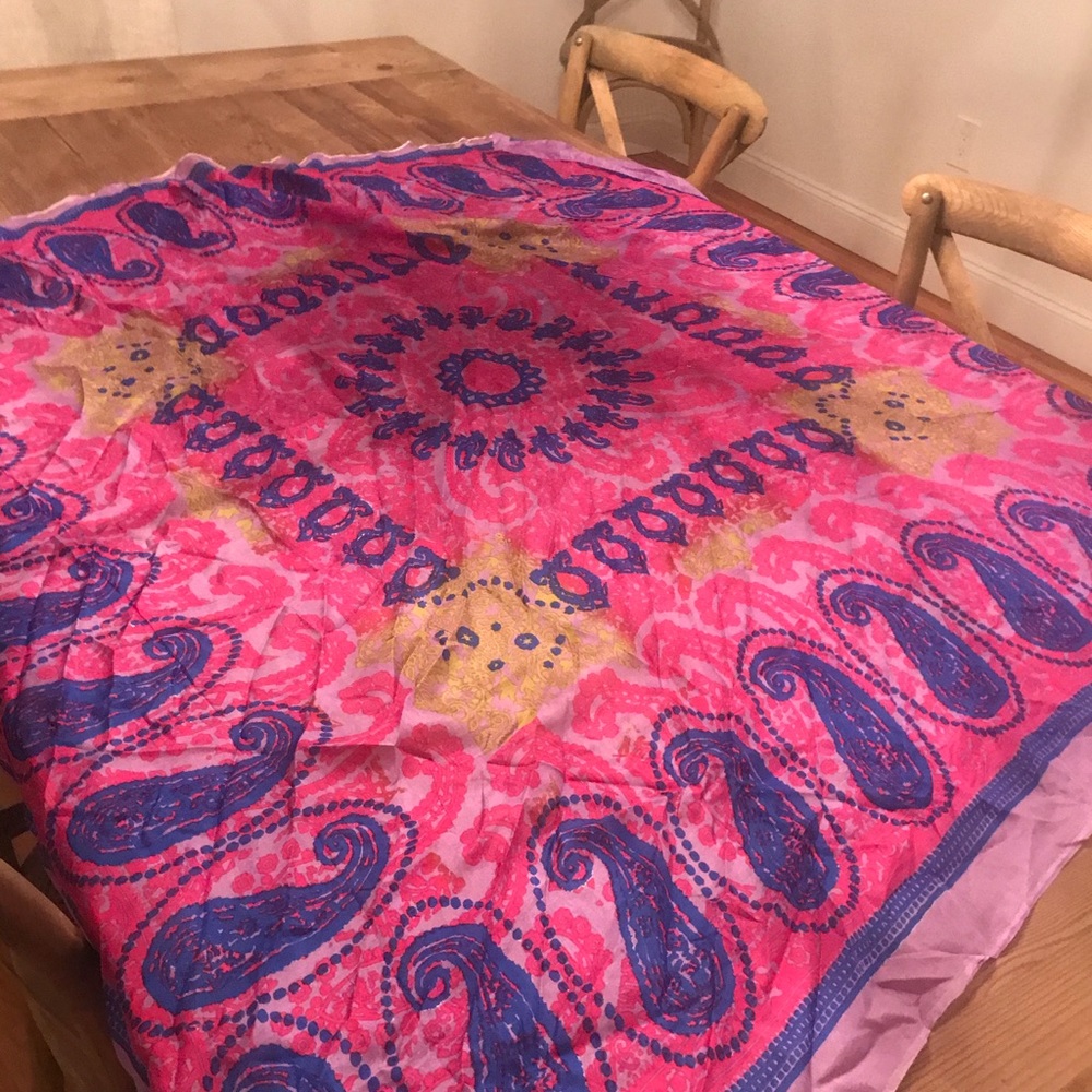 Beautiful Pink Silk Scarf / Wrap